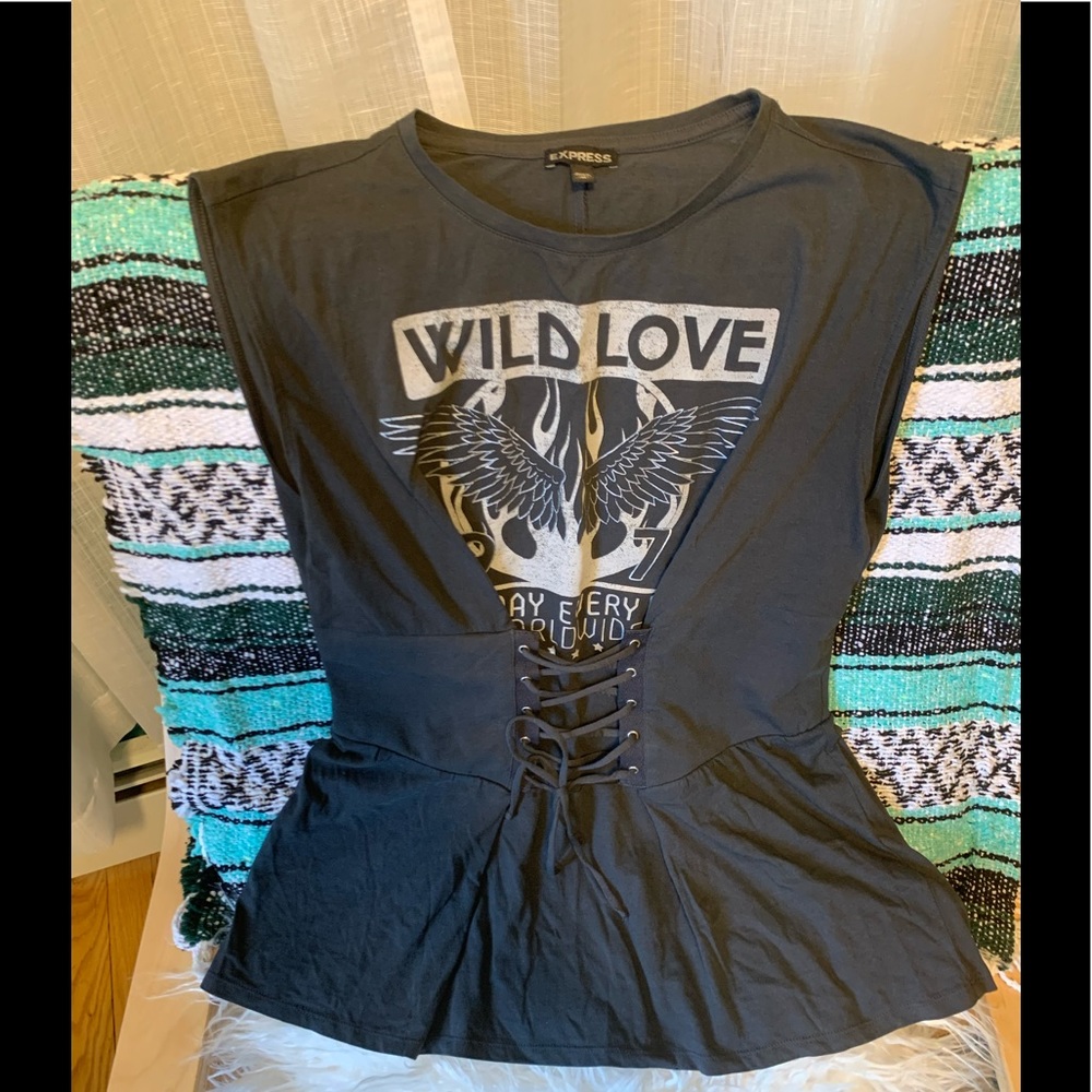 Express, size M, corset sleeveless tee